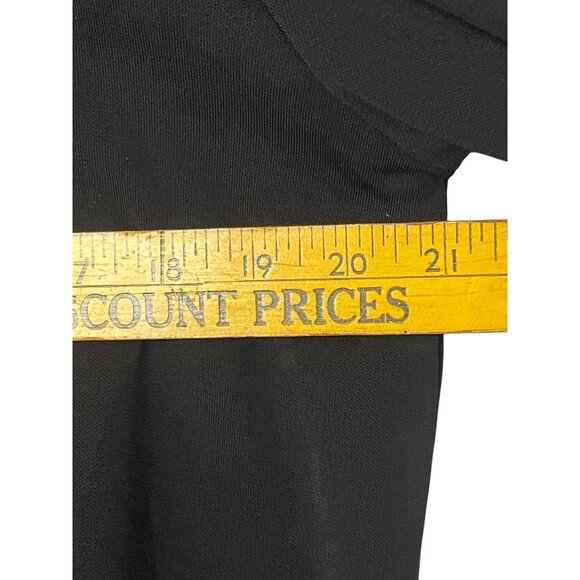 VTG Dressing Clio Women's  Dress Cardigan Set  Medium Black Maxi USA flaw - Picture 11 of 16